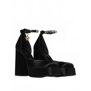 NEW VERSACE women's decolette platform heel in black